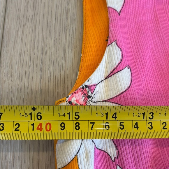 Vintage Hawaiian Homemade Barkcloth Floral Pink Orange Maxi Sheath Column Dress - Picture 6 of 13